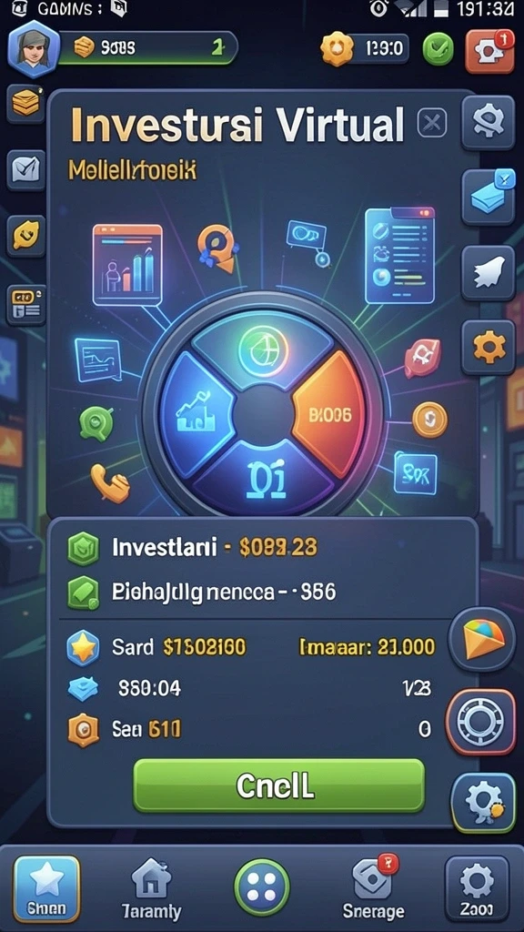 Screenshot menunjukkan kemenangan besar dengan efek visual yang memukau.