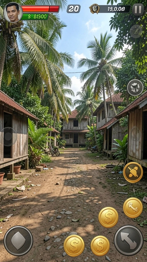 Tangkapan layar menunjukkan momen intens dalam petualangan.