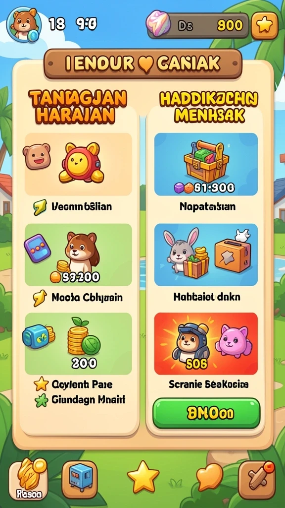 Fitur bonus yang membuat permainan lebih menarik.