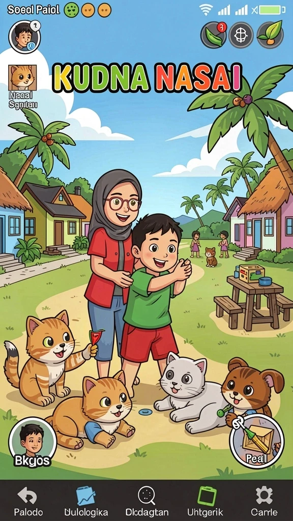 Tampilan utama aplikasi HOMETOGEL yang user-friendly.