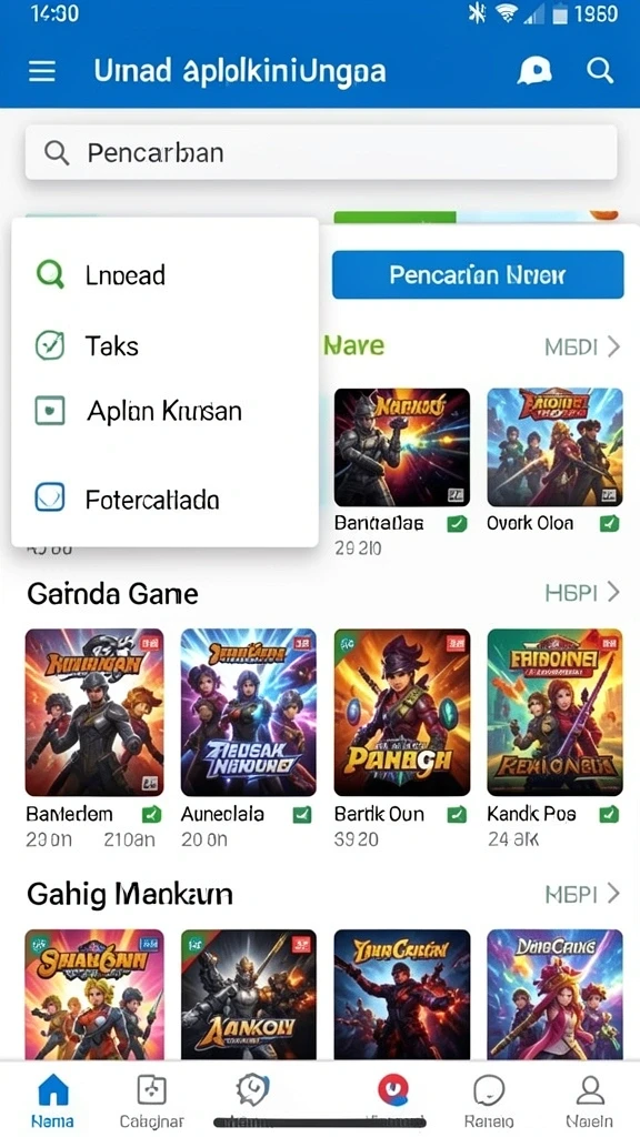 Tampilan grafis yang menarik dan cerah.