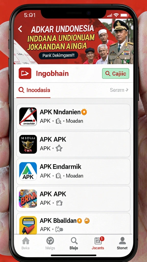 Screenshot dari mini game yang menggembirakan.