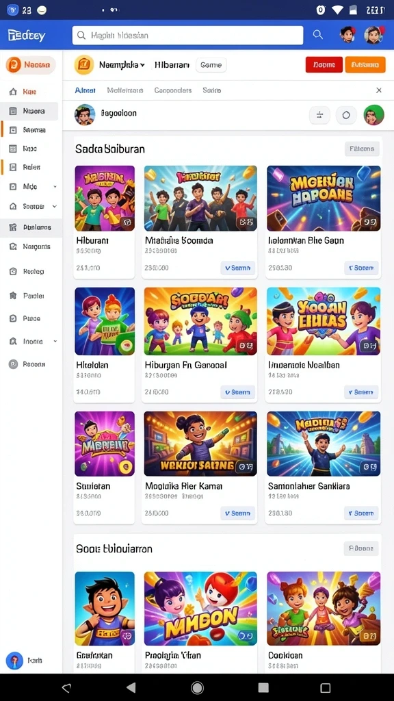 Tampilan awal yang menawan dengan banyak pilihan slot.