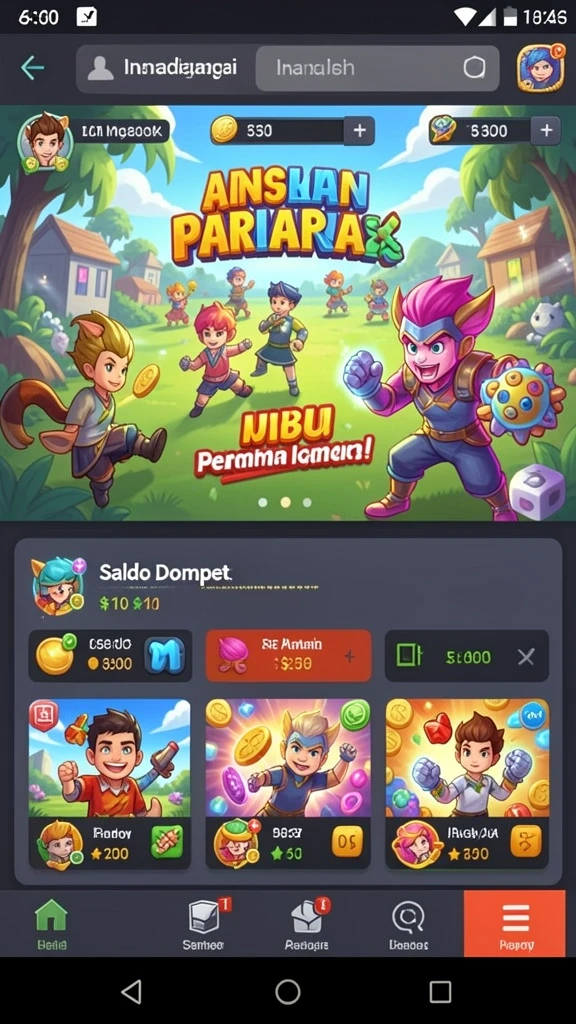 Tampilan mesin slot klasik dengan nuansa modern.