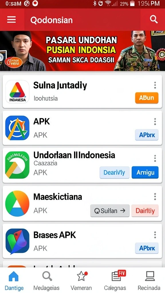 Tampilan antarmuka yang user-friendly.