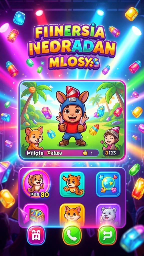 Layar ketiga memperlihatkan tampilan jackpot yang menggembirakan.