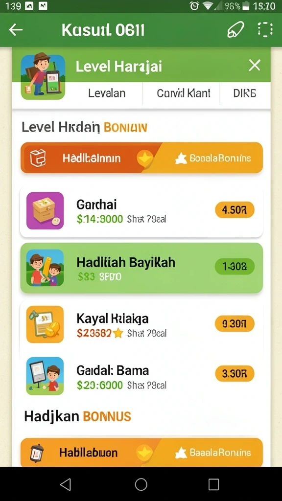 Screenshot mendemonstrasikan fitur bonus yang menguntungkan bagi pemain.