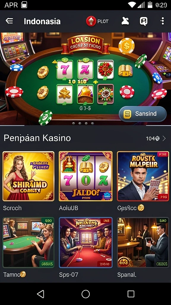 Beragam pilihan mesin slot dengan tema unik.